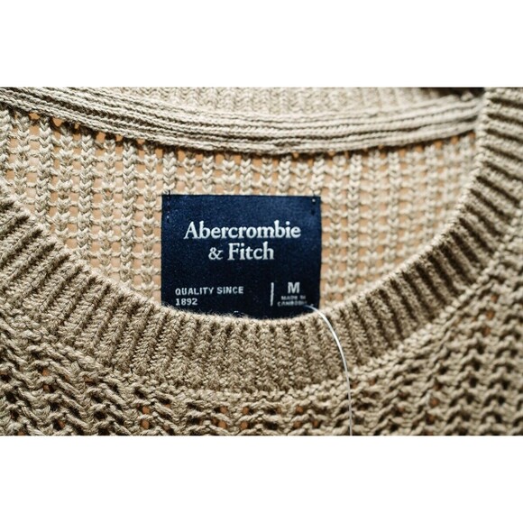 Abercrombie & Fitch womens M pullover tan sweater - Picture 2 of 7